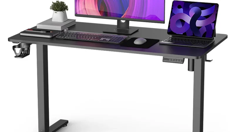 Elektrischer Stehtisch-Höhenverstellbar-Schwarz