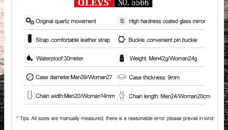 OLEVS Quarzuhr Für Männer 50M Wasserdichte GMT Premium Uhren männer Sport Lederband Männer Wristwtach