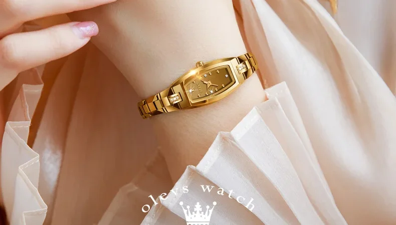 OLEVS frauen Uhren Wasserdicht Lmported Bewegung Elegante Rosa Edelstahl Strap Damen Quarz Armband Uhr Set