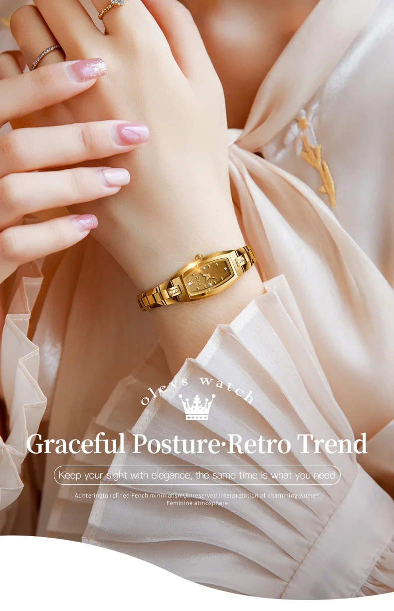 OLEVS frauen Uhren Wasserdicht Lmported Bewegung Elegante Rosa Edelstahl Strap Damen Quarz Armband Uhr Set