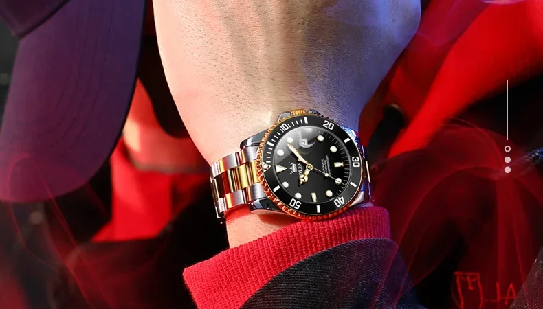 OLEVS herren Uhren Luxus Original Automatische Mechanische Uhr für Mann Wasserdichte Edelstahl Luminous Datum Mode Relogio