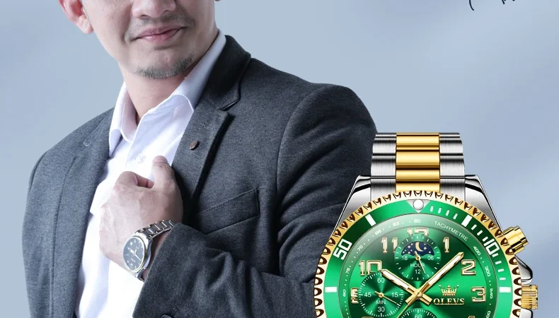 Olevs 2926 Uhren für Männer neue Modemarke Luxus Quarzuhr drei kleine Zifferblatt Edelstahl wasserdichten Chronographen