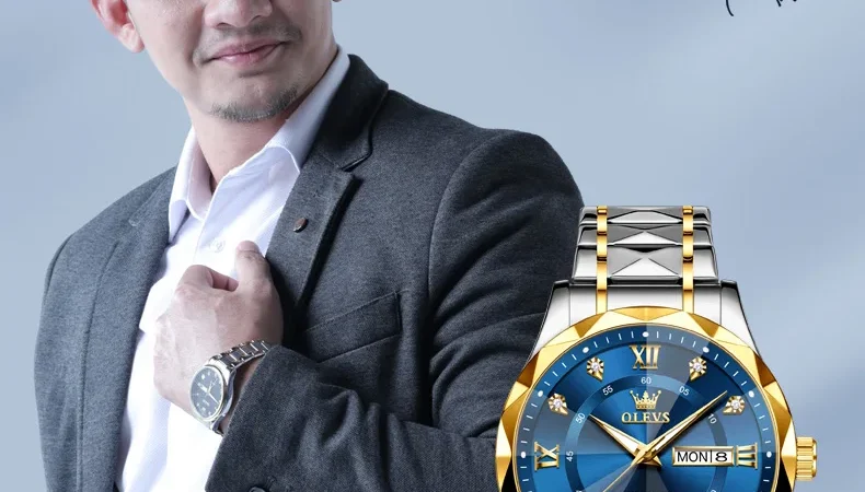 OLEVS 5609 Uhren Für Männer Mode Quarz Armbanduhr Original für Männliche Wasserdichte Leucht Automatische Bewegung Reloj Hombre
