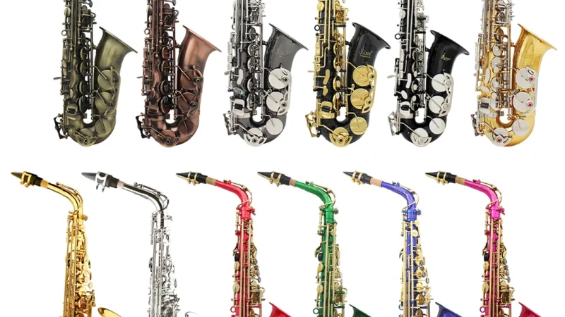 Slade Eb E-Flat Altsaxophon Sax Shell Key Carve Muster Holz blasinstrument mit Rücken gurten Fall andere Schilf Aecessaries