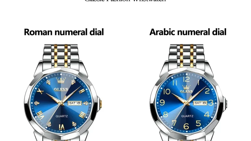 OLEVS Herrenuhren Rhombus Mirror Original Quarzuhr für Mann Wasserdicht Leuchtende Edelstahl-Armbanduhr Männlich Datum Woche