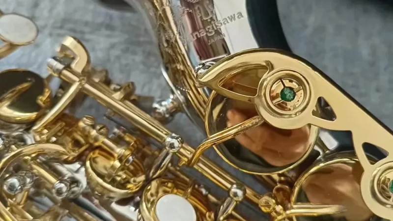 High-End sc9937 bb gebogenes Soprans axophon Weißgold Sax Musik instrument profession elle Leistung mit Koffer