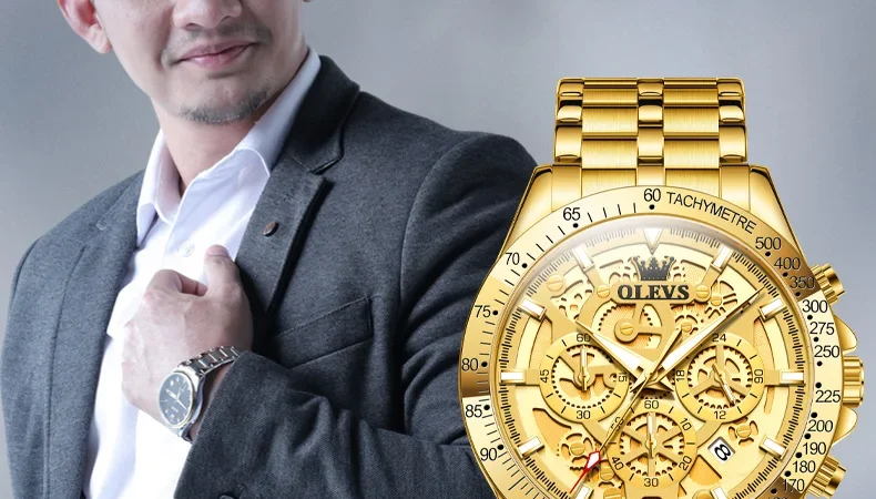 Olevs Herren uhren Original Quarzuhren für Herren wasserdicht leuchtender Chronograph Datum 24 Stunden Uhren Luxus Herren