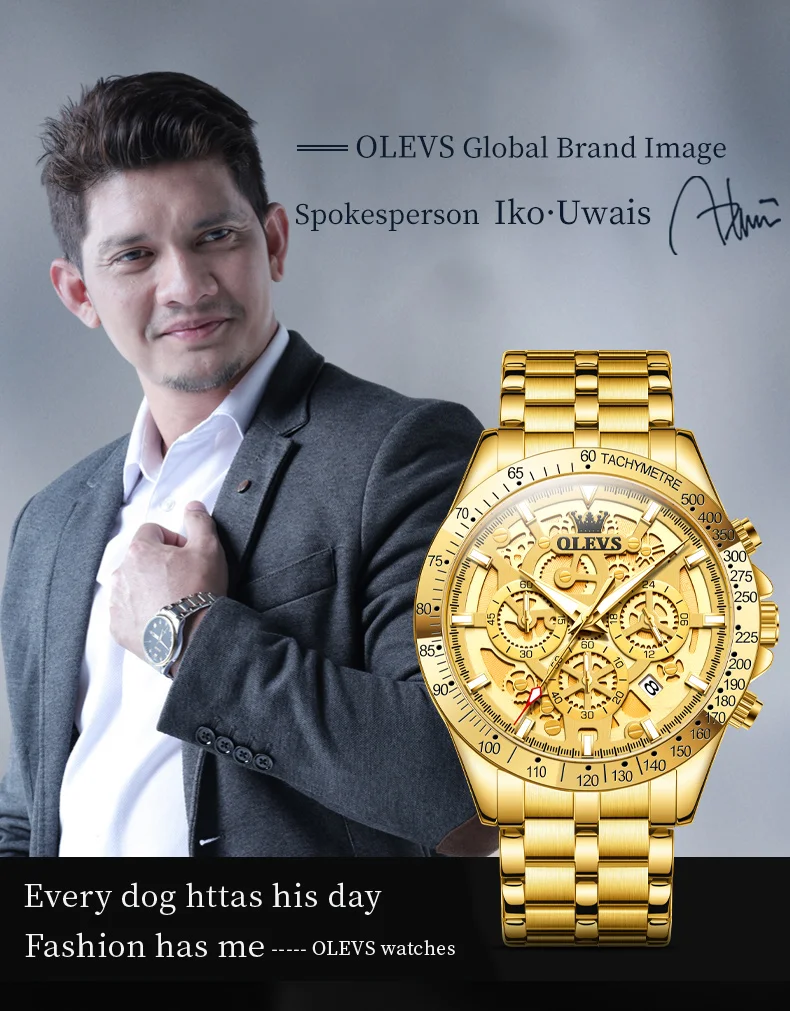 Olevs Herren uhren Original Quarzuhren für Herren wasserdicht leuchtender Chronograph Datum 24 Stunden Uhren Luxus Herren