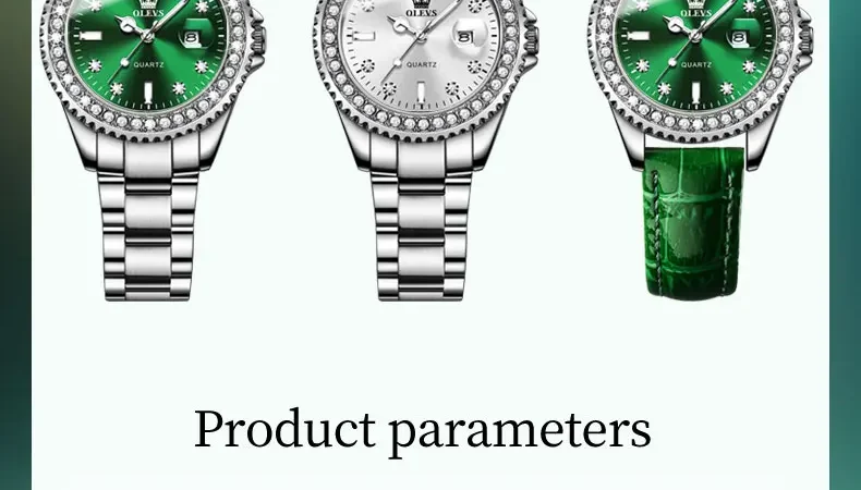 OLEVS Original Damen Quarzuhr Luxus Diamant Wasserdichte edelstahl Leder Uhr frauen Quarzuhr Mädchen Set