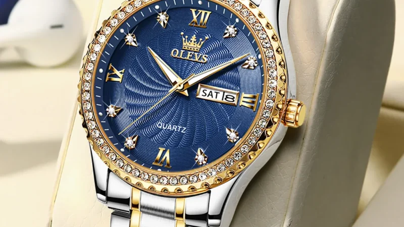 OLEVS herren Uhren Shiny Diamant Gewinde Zifferblatt Original Quarz Armbanduhr für Mann Wasserdicht Leucht Reloj Datum Woche Trend