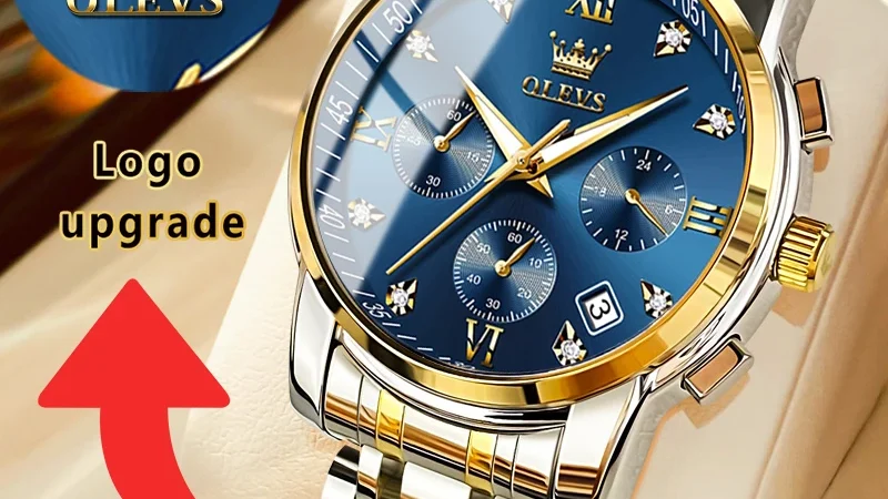 OLEVS herren Uhren Top Luxus Marke Klassische Quarzuhr Männer Chronograph Wasserdichte Armbanduhr Edelstahl Strap Datum