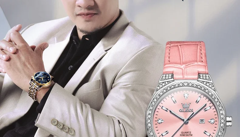 Olevs Damen uhren leichtes Luxus mode Zifferblatt Original Quarz Armbanduhr für Mädchen Diamant wasserdichte Damen uhr