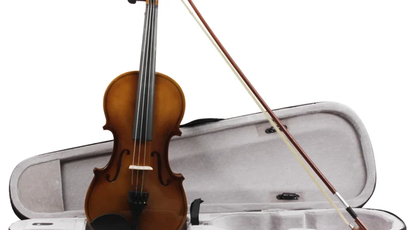 4/4 Akustische Violine im Retro-Stil für Violine, Anfänger mit Bogen / Koffer / Kolophonium