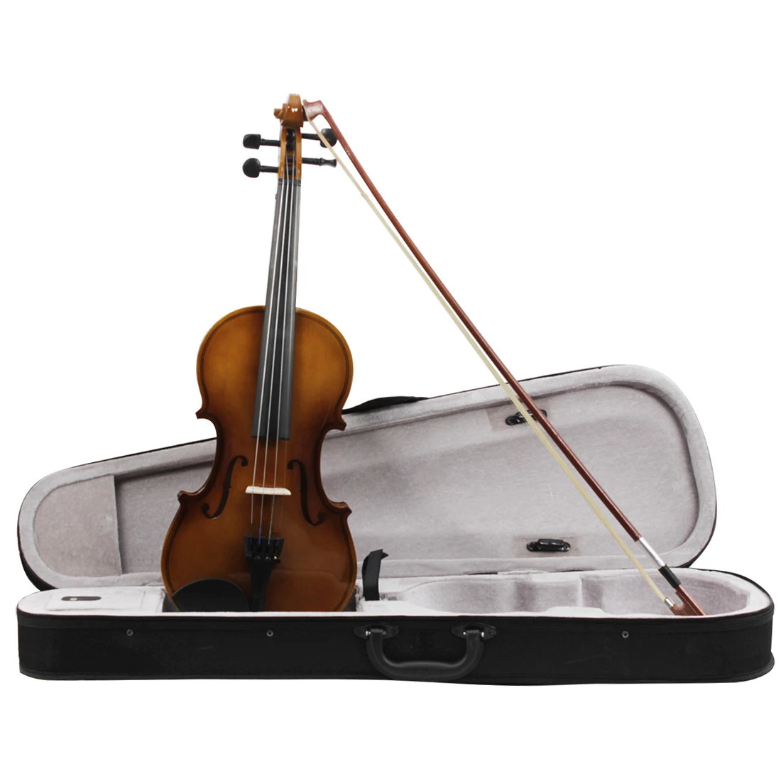 4/4 Akustische Violine im Retro-Stil für Violine, Anfänger mit Bogen / Koffer / Kolophonium