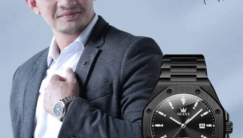 Olevs Uhren für Männer multifunktion ale Chronograph Armbanduhr original wasserdichte leuchtende Quarz Automatik uhr reloj