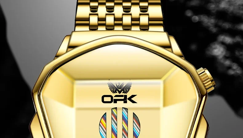 Opk Uhren für Männer Original Marke Edelstahl Chronograph Quarz Armbanduhr wasserdicht leuchtend relogio masculino