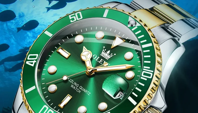 OLEVS Herren Quarzuhren Top-marke Luxus Business Wasserdicht Leucht Große Zifferblatt Männer Armbanduhren Sport Edelstahl Uhr