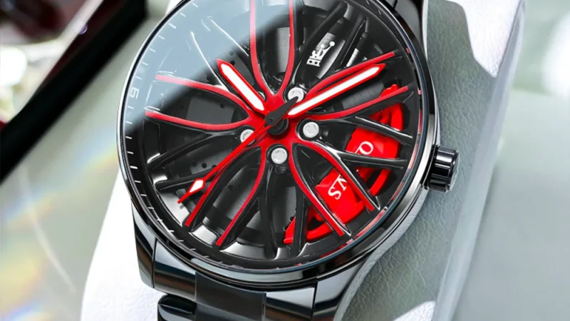 Olevs Herren uhren Mode Radnabe Zifferblatt Armbanduhr Original Quarzuhr für Mann wasserdicht leuchtenden Edelstahl einzigartig