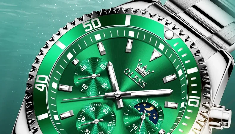 OLEVS Herrenuhren Mode Wasserdicht Quarz Armbanduhr Männer Top Marke Luxus Edelstahlarmband Sport Datum Uhr Männlich