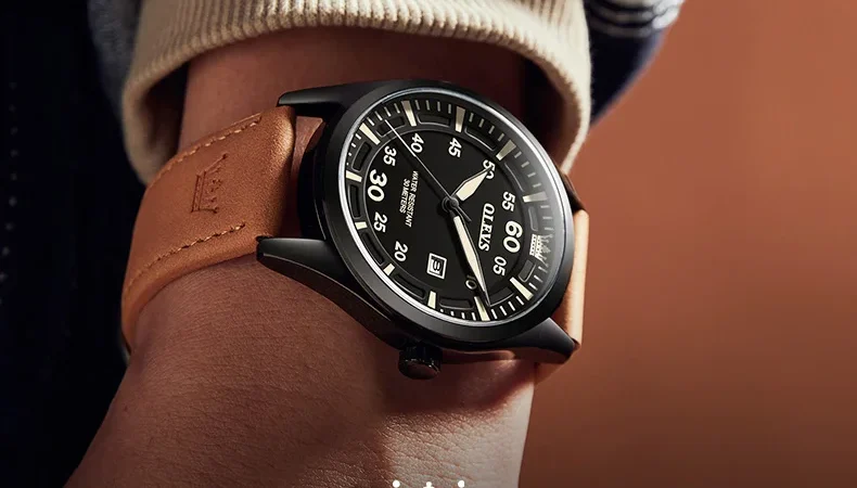 OLEVS 9962 Herrenuhren, Original-Quarz-Armbanduhr, wasserdicht, leuchtendes Lederarmband, automatisches Datum mit Box, Uhr für Herren