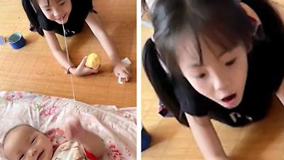 China: Mädchen (7) hat Angst vorm Zahnarzt – Baby-Bruder wird zur Rettung