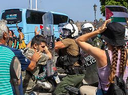 Erneuter Protest in Griechenland: Demonstranten wollen israelische Touristen aufhalten