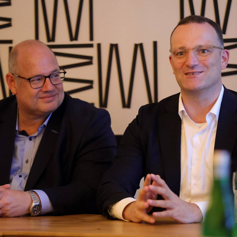 CDU-Fraktionschef als Wahlkampfhelfer: Leverkusener Unternehmer löchern Jens Spahn