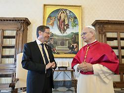Gespräch über Leid in Gaza: Papst Leo empfängt Israels Präsidenten Herzog