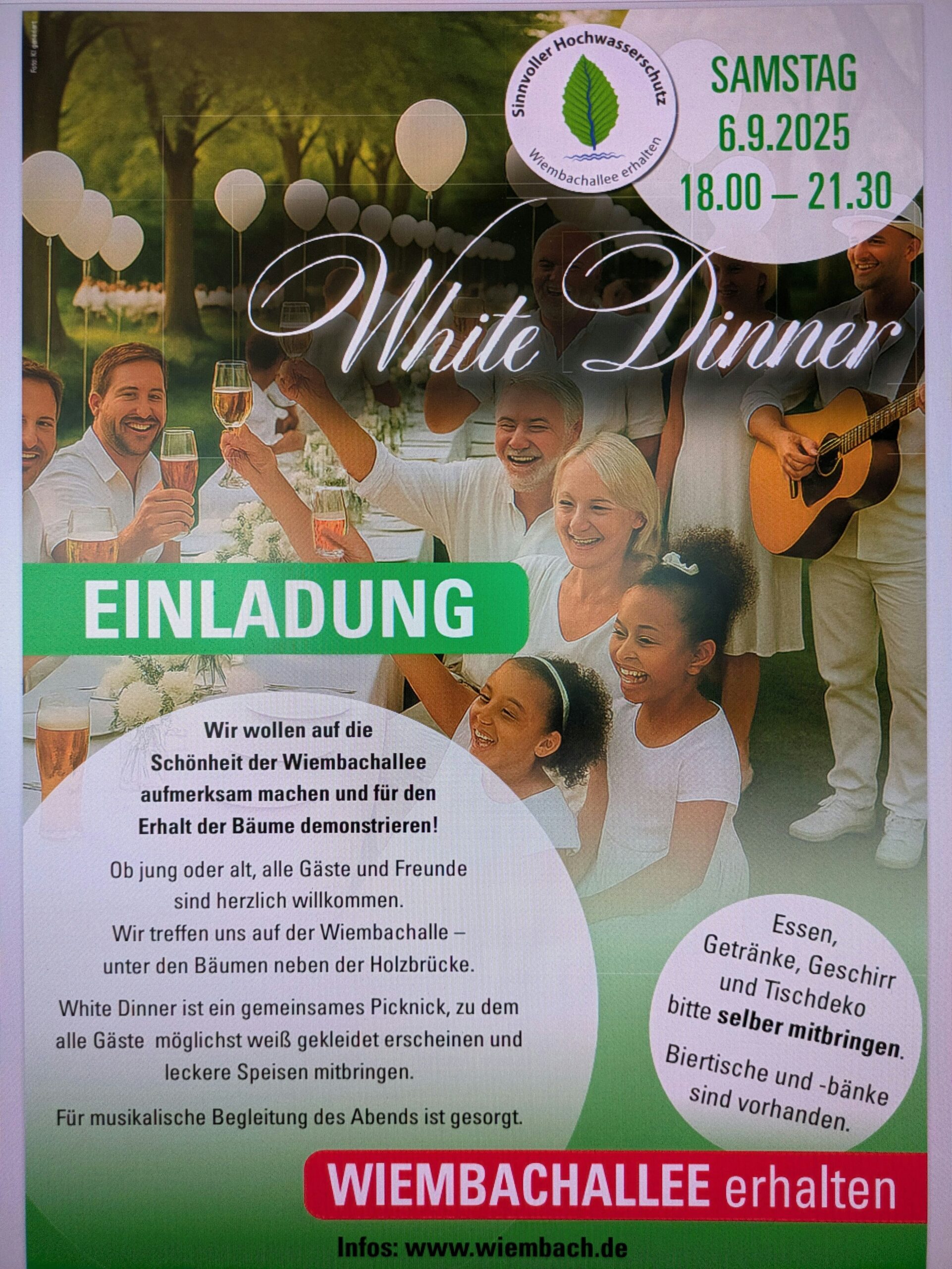Wiembachallee: Warum die Verteidiger der Hainbuchen in Opladen zum „White Dinner“ einladen